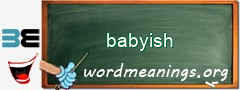 WordMeaning blackboard for babyish